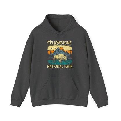 Yellowstone National Park NPS Camping Buffalo Fluffy Cows Hoodie - NPT027ALL