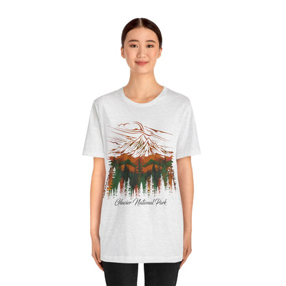 Glacier National Park Watercolor Hiking Camping Mountain Forest Pine tree Shirt - NPT179ALL