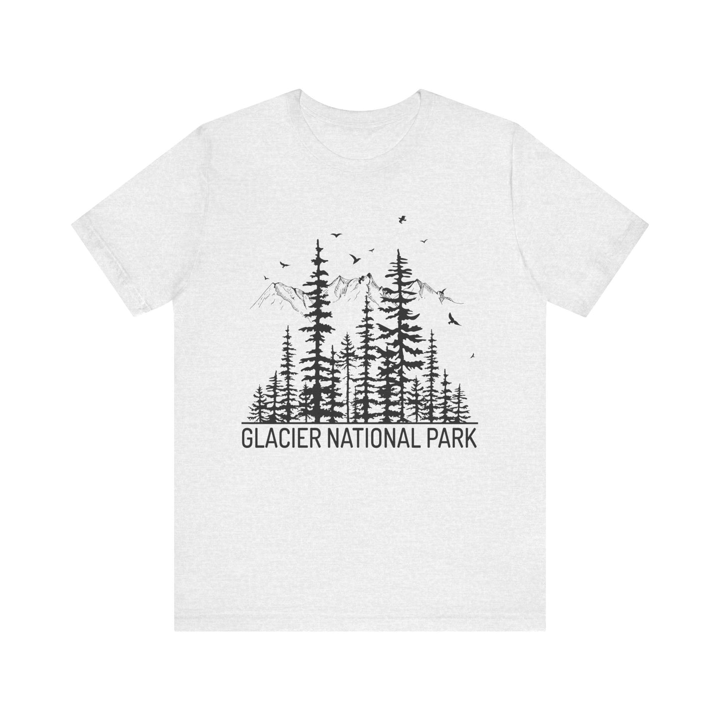 Glacier Shirt, Glacier National Park Pine Tree Forest Adventure Camping Hiking Shirt - NP0176ALL