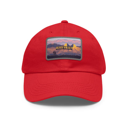 Death Valley Leather Patch Hat, Vintage Travel Death Valley National Park Mountain Camping Hiking Mountain Hat - HATNP002