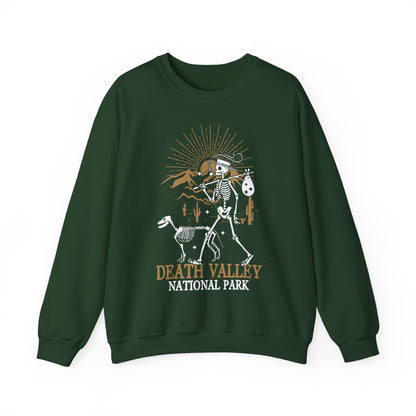 Death Valley National Park Skeleton Hiking Camping Adventure Mountains Sweatshirt - NPT070ALL