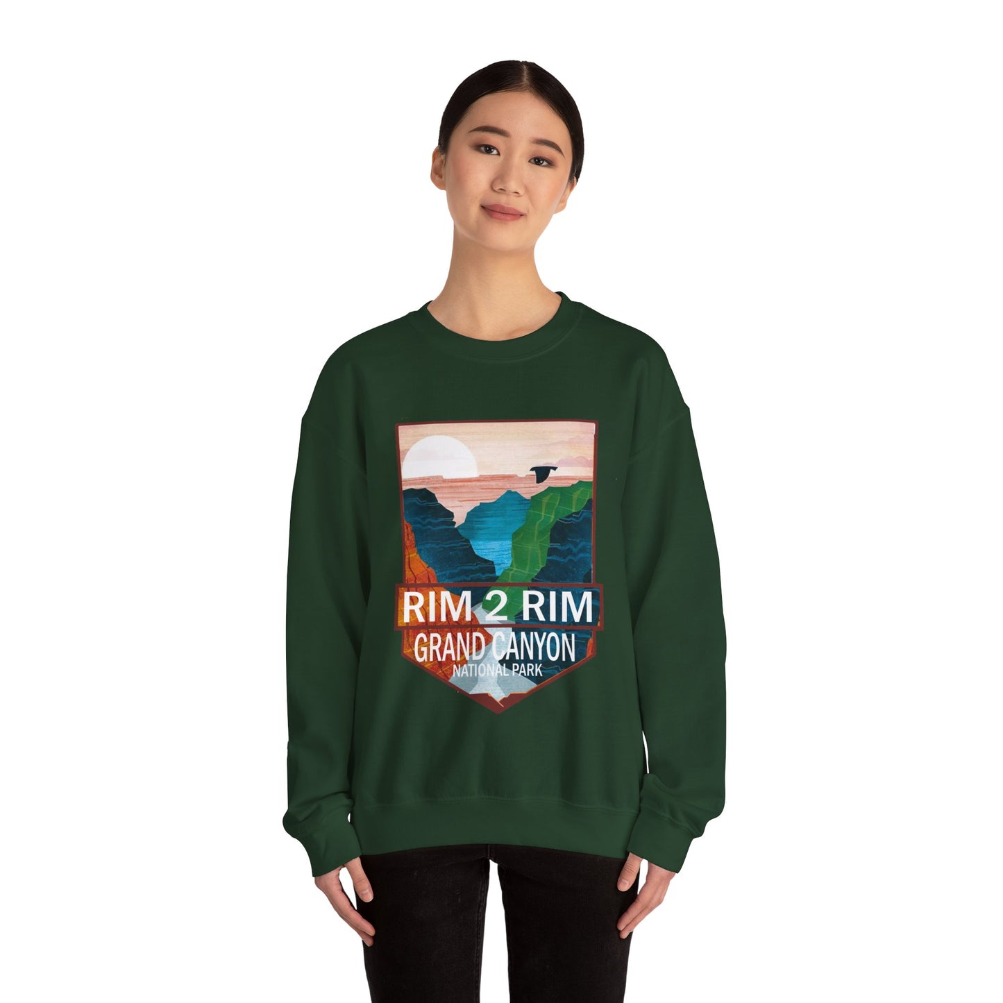 Rim to Rim Grand Canyon National Park Arizona Hiking Camping Gift Sweatshirt - NP0431ALL