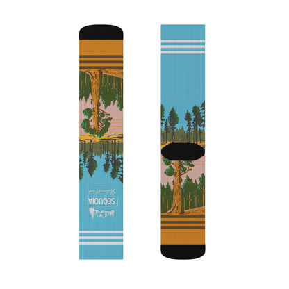 Sequoia Mountains National Park Socks, Inspirational Outdoor Enthusiast Gift, Gifts from Friends to Nature Lovers - SOCKNP029