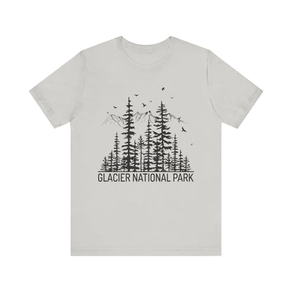 Glacier Shirt, Glacier National Park Pine Tree Forest Adventure Camping Hiking Shirt - NP0176ALL