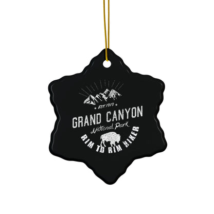 Rim To Rim Hiker Ornament, Grand Canyon National Park Hiking Ceramic Ornament - NP036ALL