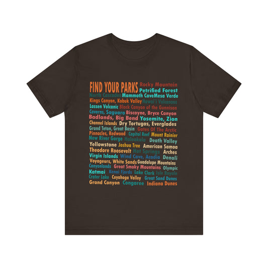 63 National Park Checklist Shirt, All 63 US National Park Name List Find Your Parks shirt - Np0138all