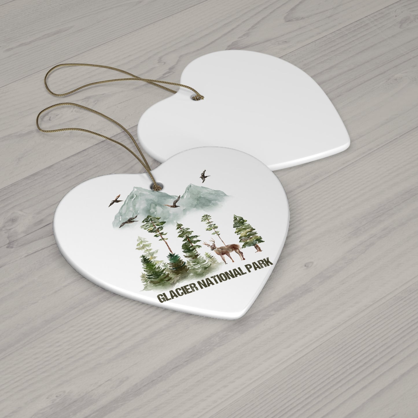 Glacier Ornament, Glacier National Park Adventure Outdoors  Hiking Wanderlust Explore Ceramic Ornament - NP0173ALL