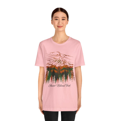 Glacier National Park Watercolor Hiking Camping Mountain Forest Pine tree Shirt - NPT179ALL