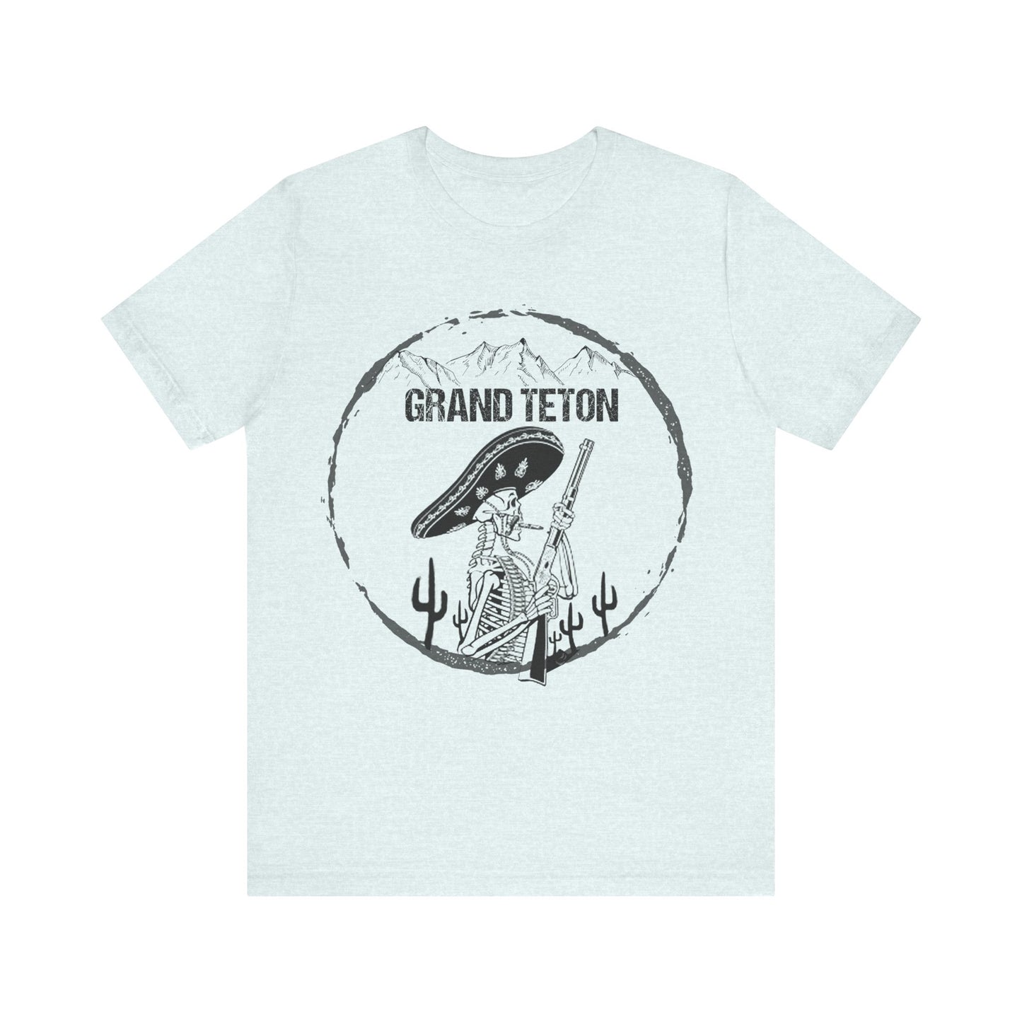 Grand Teton Shirt, Grand Teton National Park Skull Skeleton Camping Mountain shirt - NP0223ALL