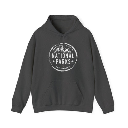 USA National Park Passport Stamp Camping Mountain Hiking Hoodie - NP040ALL