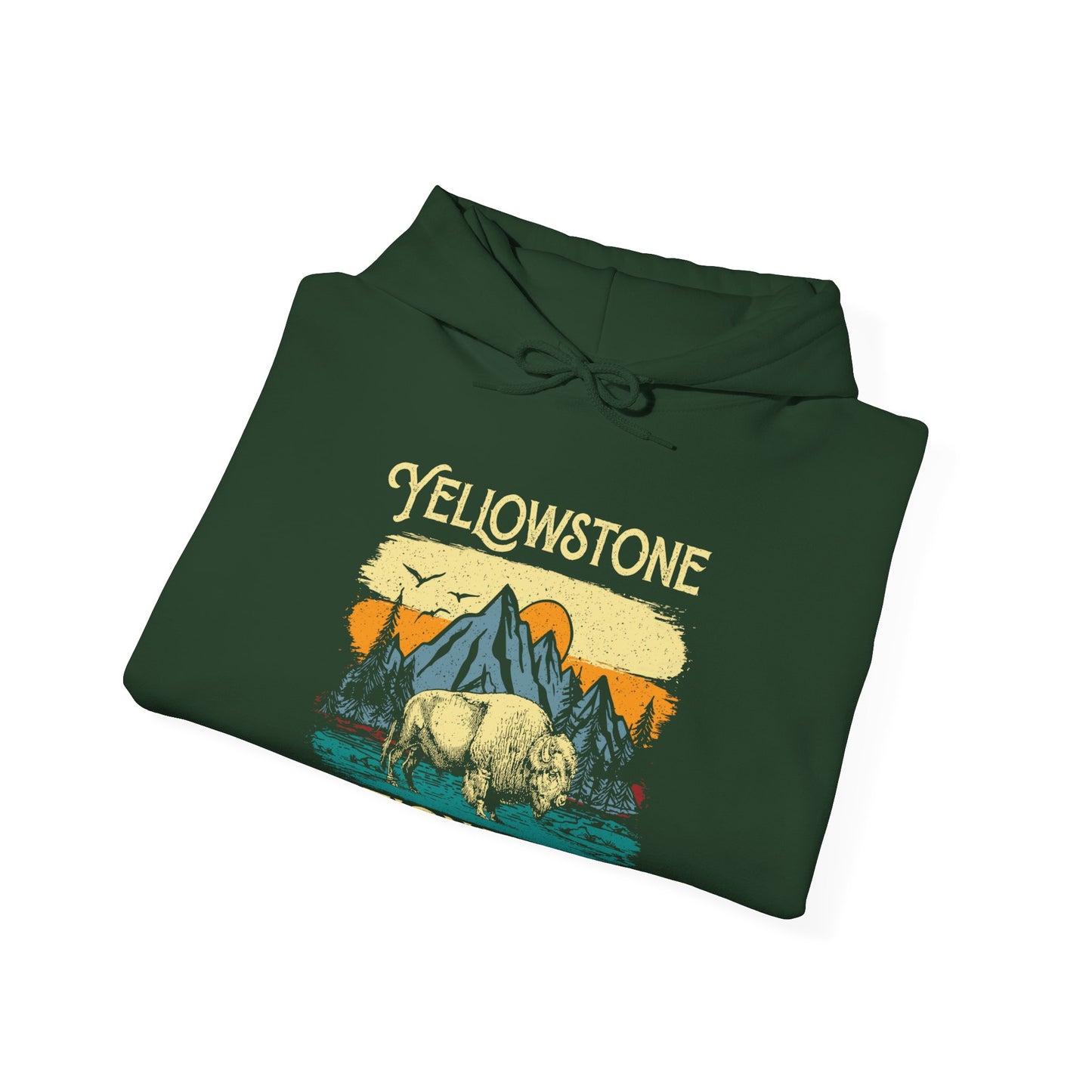 Yellowstone National Park NPS Camping Buffalo Fluffy Cows Hoodie - NPT027ALL