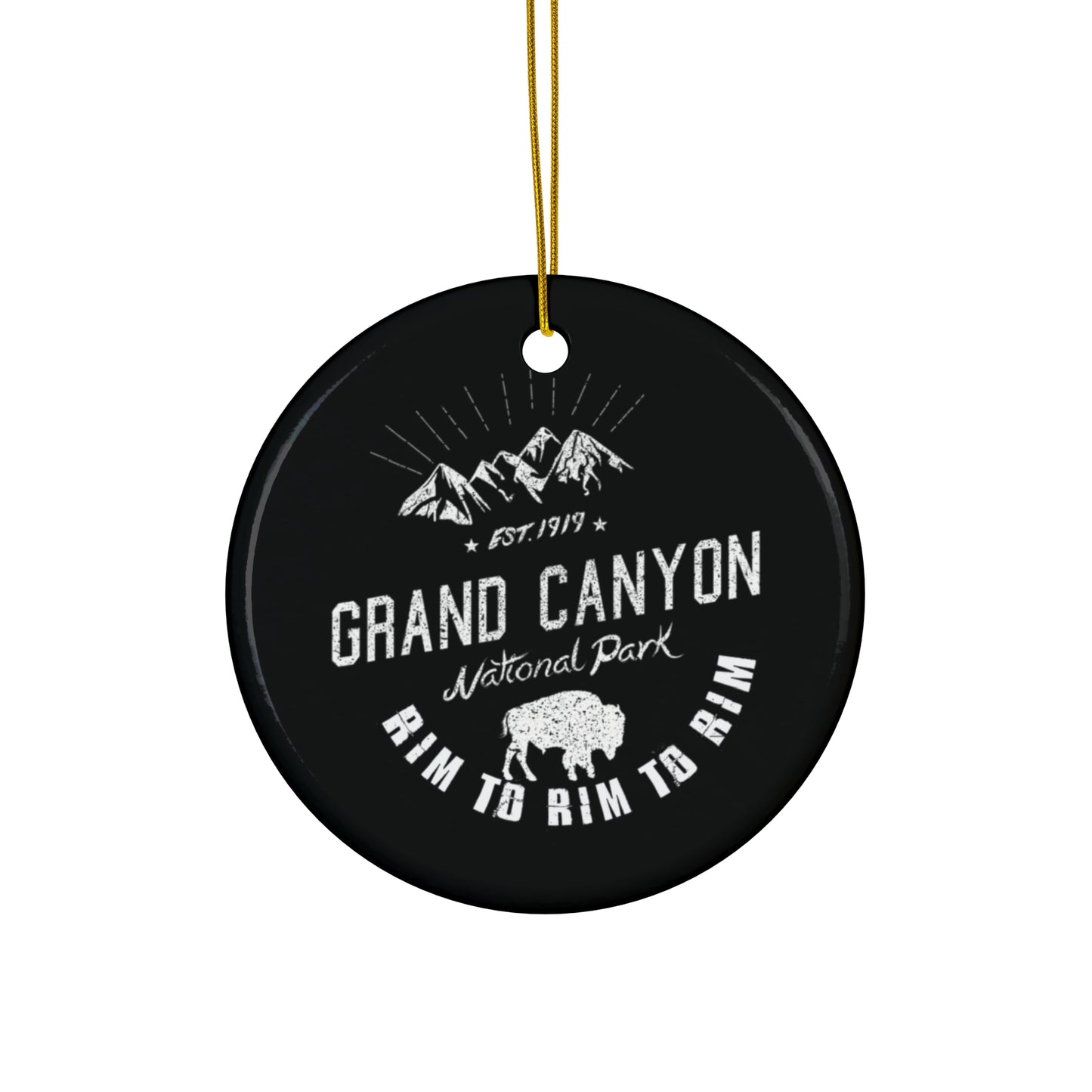 Rim To Rim To Rim Ornament, Grand Canyon National Park Hiking Ceramic Ornament - NP041ALL