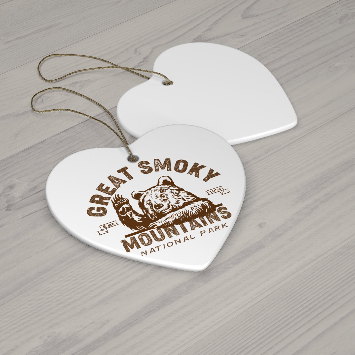 Great Smoky Mountain Ornament , Great Smoky Mountain National Park Bear Ceramic Ornament - NP0114ALL