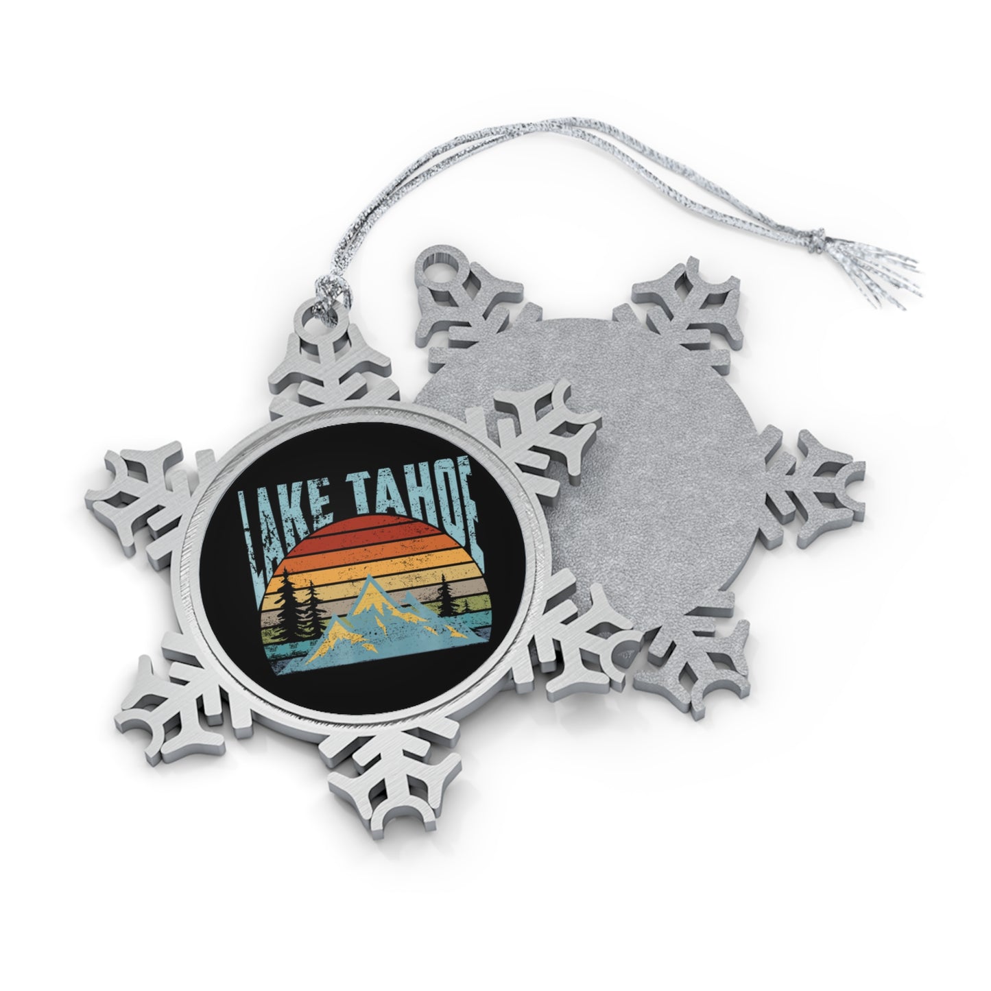 Lake Tahoe Hiking, Skiing, Camping Mountains Ornament, Gifts from Friends for Outdoor Enthusiasts