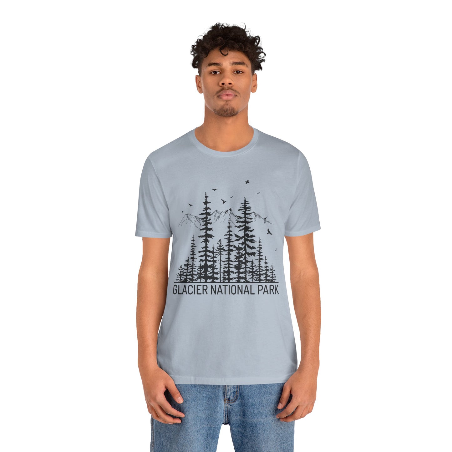 Glacier Shirt, Glacier National Park Pine Tree Forest Adventure Camping Hiking Shirt - NP0176ALL