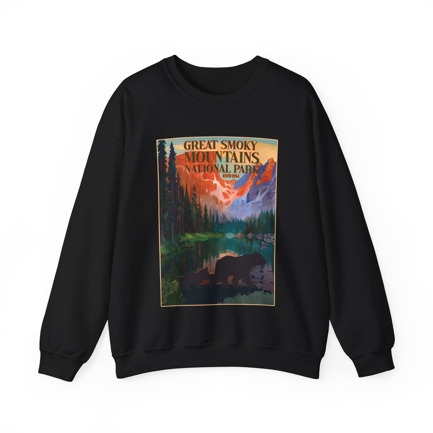 Great Smoky Mountains National Park Poster Camping Forest Bear Hiking Sweatshirt - NPT052ALL