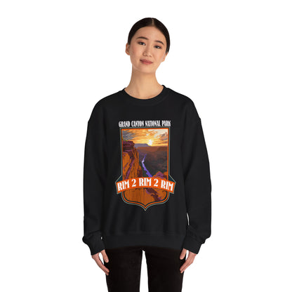 Rim To Rim To Rim Grand Canyon R2R2R Hiker Medal National Park Hiking Sweatshirt - NPT126ALL