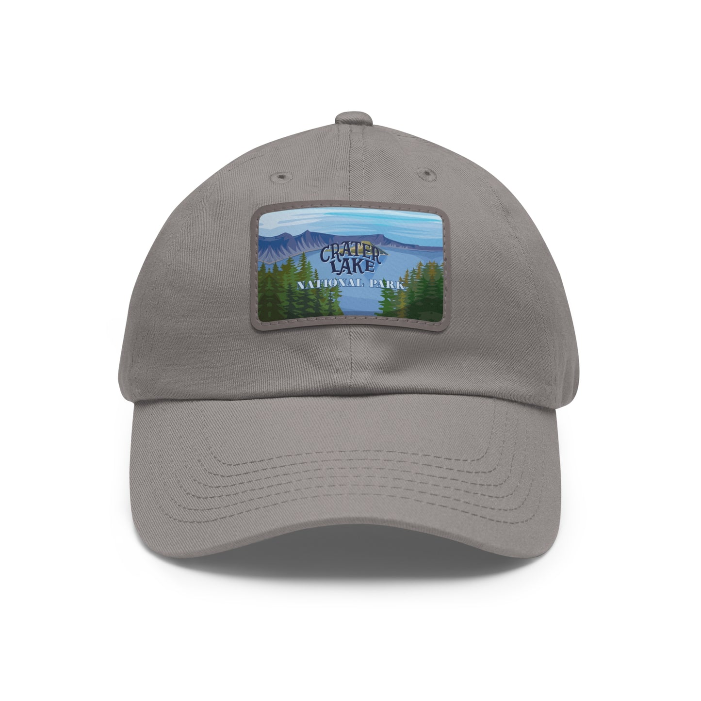 Crater Lake Leather Patch Hat, Crater Lake National Park Mountain Camping Hiking Mountain Hat - HATNP009