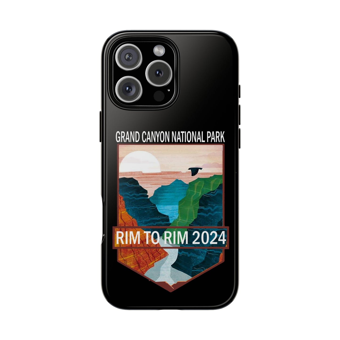 Rim To Rim 2024 Grand Canyon National Park Phone Case, Gifts for Hikers, Tough Case for iPhone 16 Pro, Pro Max, 16 Plus