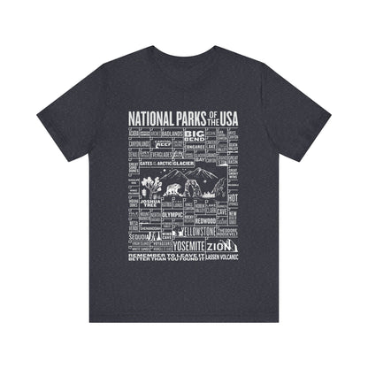 Checklist US National Parks of The USA Shirt, 63 Us National Park Name States Shirt- Np0296all