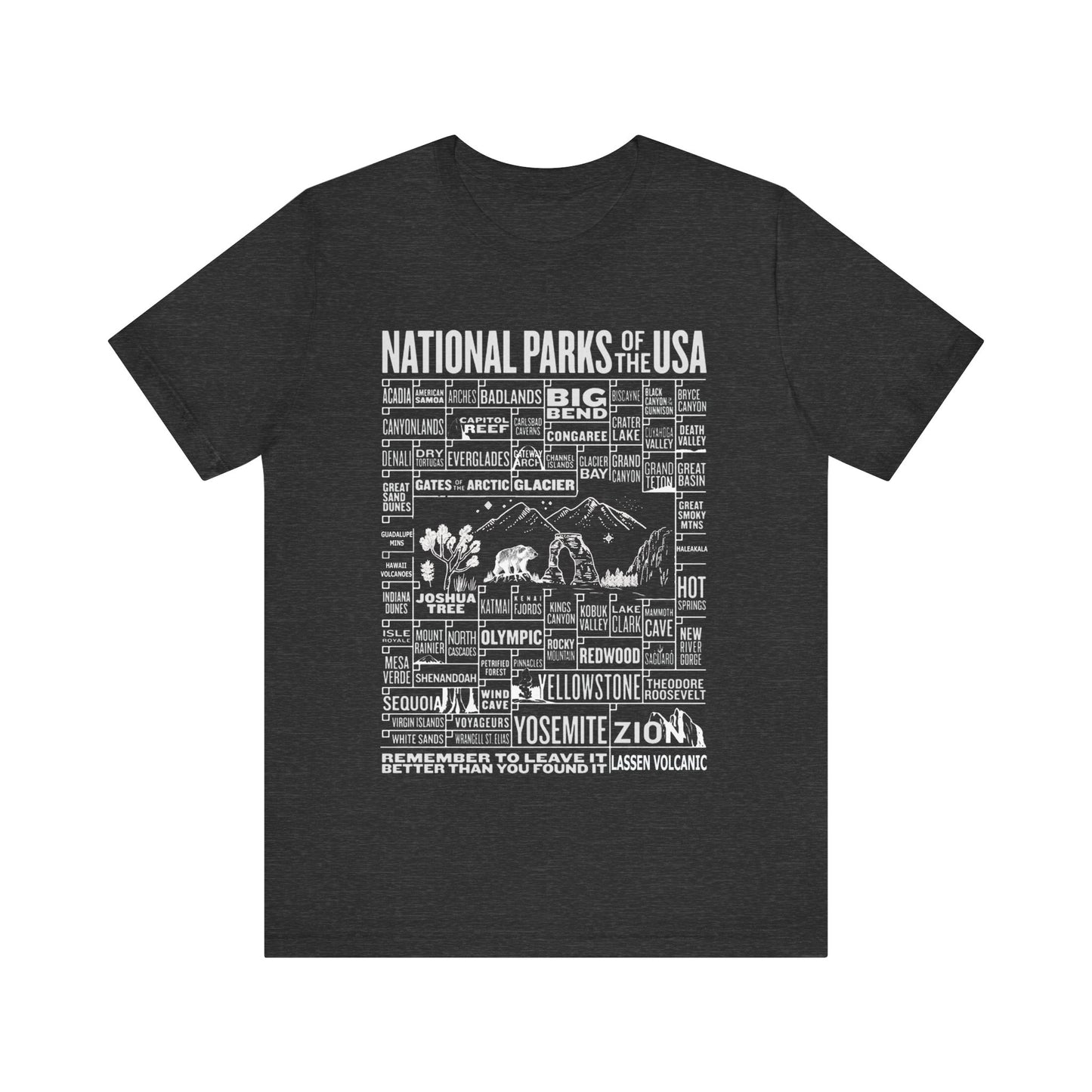 Checklist US National Parks of The USA Shirt, 63 Us National Park Name States Shirt- Np0296all