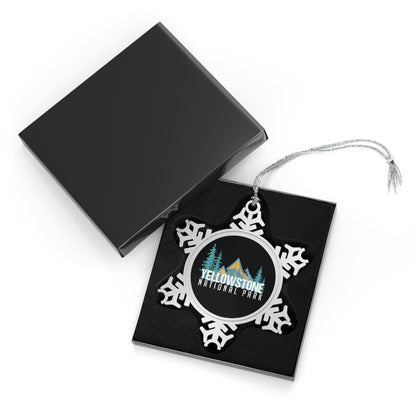 Yellowstone National Park Hiking Snowflake Ornament - NP017ALL