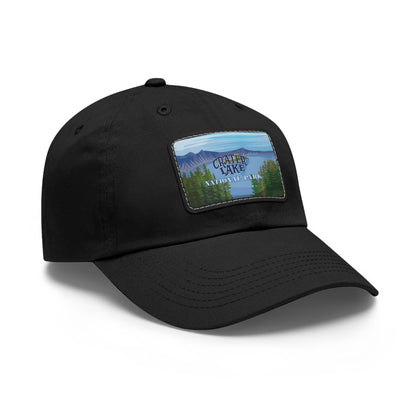 Crater Lake Leather Patch Hat, Crater Lake National Park Mountain Camping Hiking Mountain Hat - HATNP009