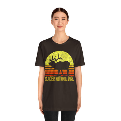 Glacier Shirt, Vintage Glacier National Park Camping Hiking Moose Deer shirt - NP0340ALL