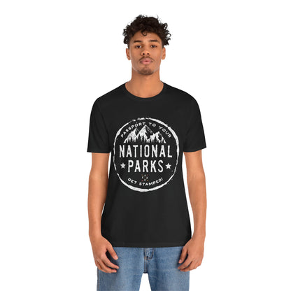 USA National Park Passport Stamp Camping Mountain shirt - NP040ALL