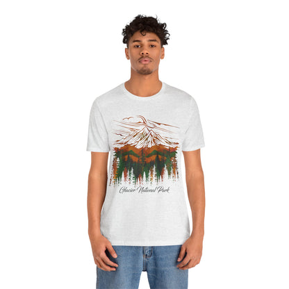 Glacier National Park Watercolor Hiking Camping Mountain Forest Pine tree Shirt - NPT179ALL