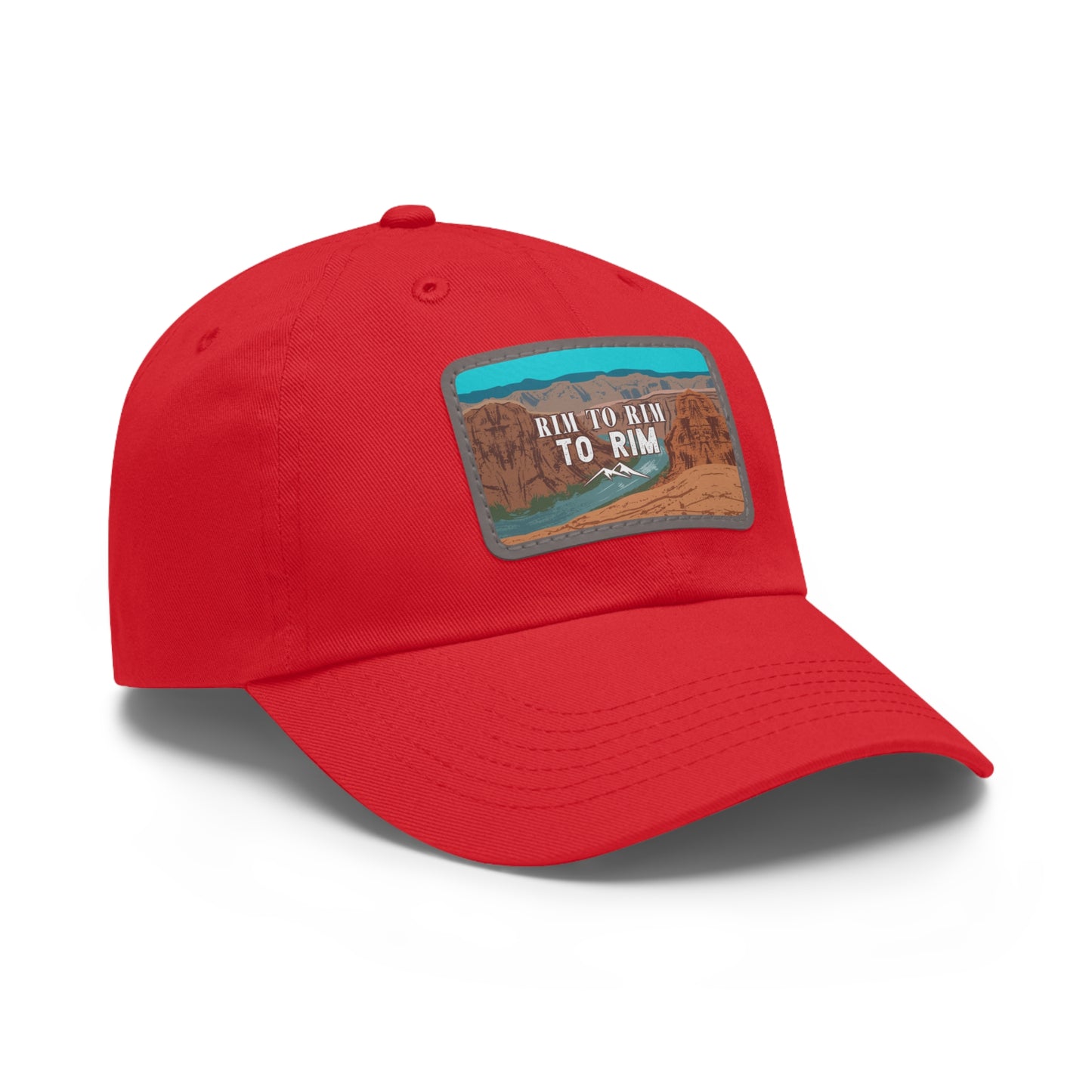 Rim To Rim To Rim Leather Patch Hat, R2R2RTravel Grand Canyon National Park Mountain Camping Hiking Mountain Hat - HATNP005