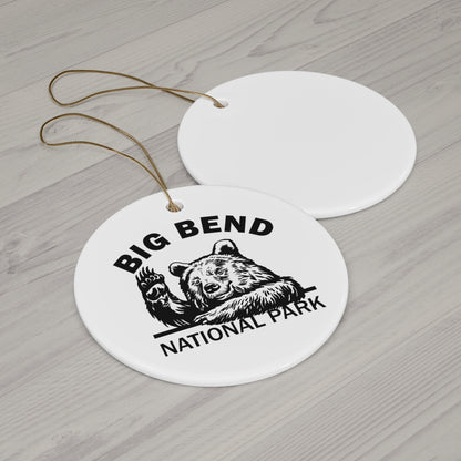 Big Bend Ornament, Big Bend National Park Bear Ceramic Ornament - NP0116ALL