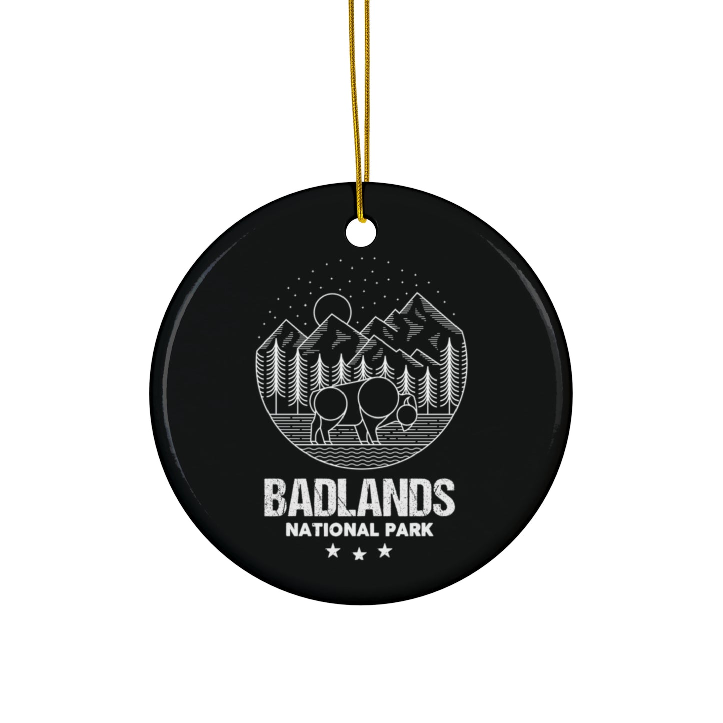 Badlands Ornament, Badland National Park Hiking Ceramic Ornament - NP017ALL