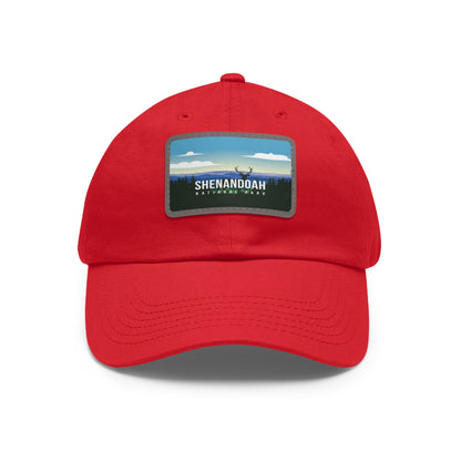 Shenandoah Leather Patch Hat, Travel Shenandoah National Park Mountain Camping Hiking Mountain Hat - HATNP006