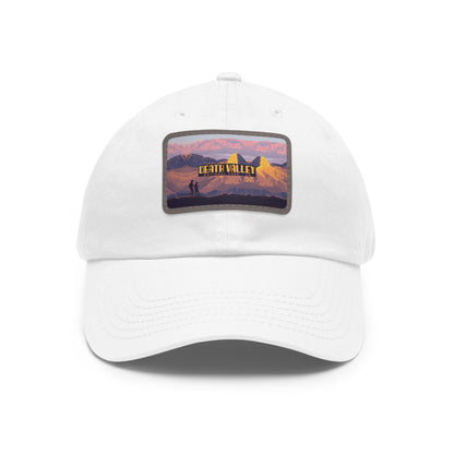 Death Valley Leather Patch Hat, Vintage Travel Death Valley National Park Mountain Camping Hiking Mountain Hat - HATNP002