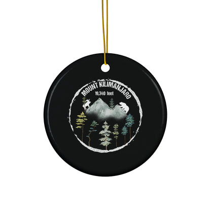 Mount Kilimanjaro Ornament, Mount Kilimanjaro Medal National Park Hiker Medal Hiking Camping Ceramic Ornament - NP0191ALL