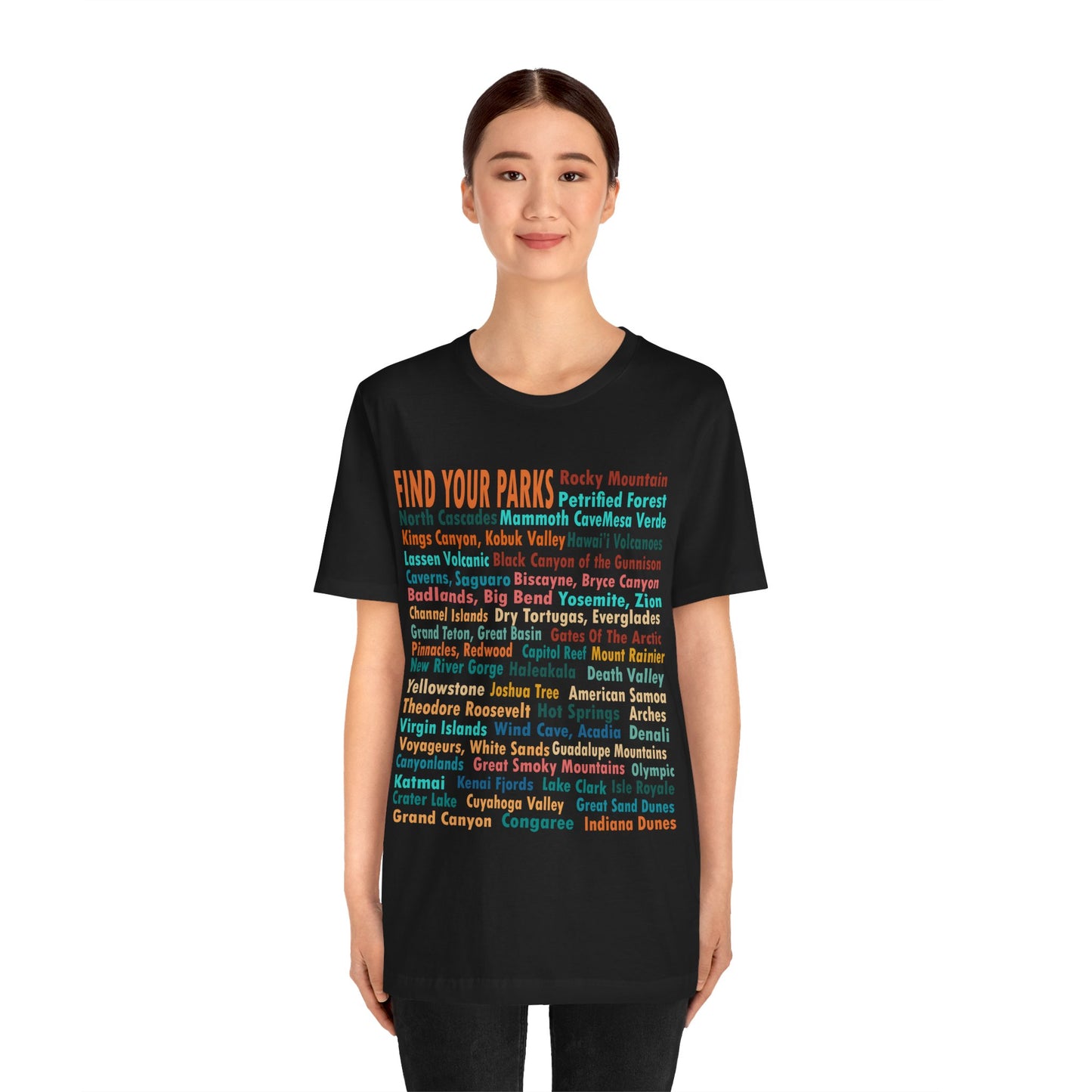 63 National Park Checklist Shirt, All 63 US National Park Name List Find Your Parks shirt - Np0138all