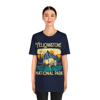 Yellowstone Crewneck Shirt, Yellowstone National Park NPS Camping Buffalo Fluffy Cows Shirt - NPT027ALL