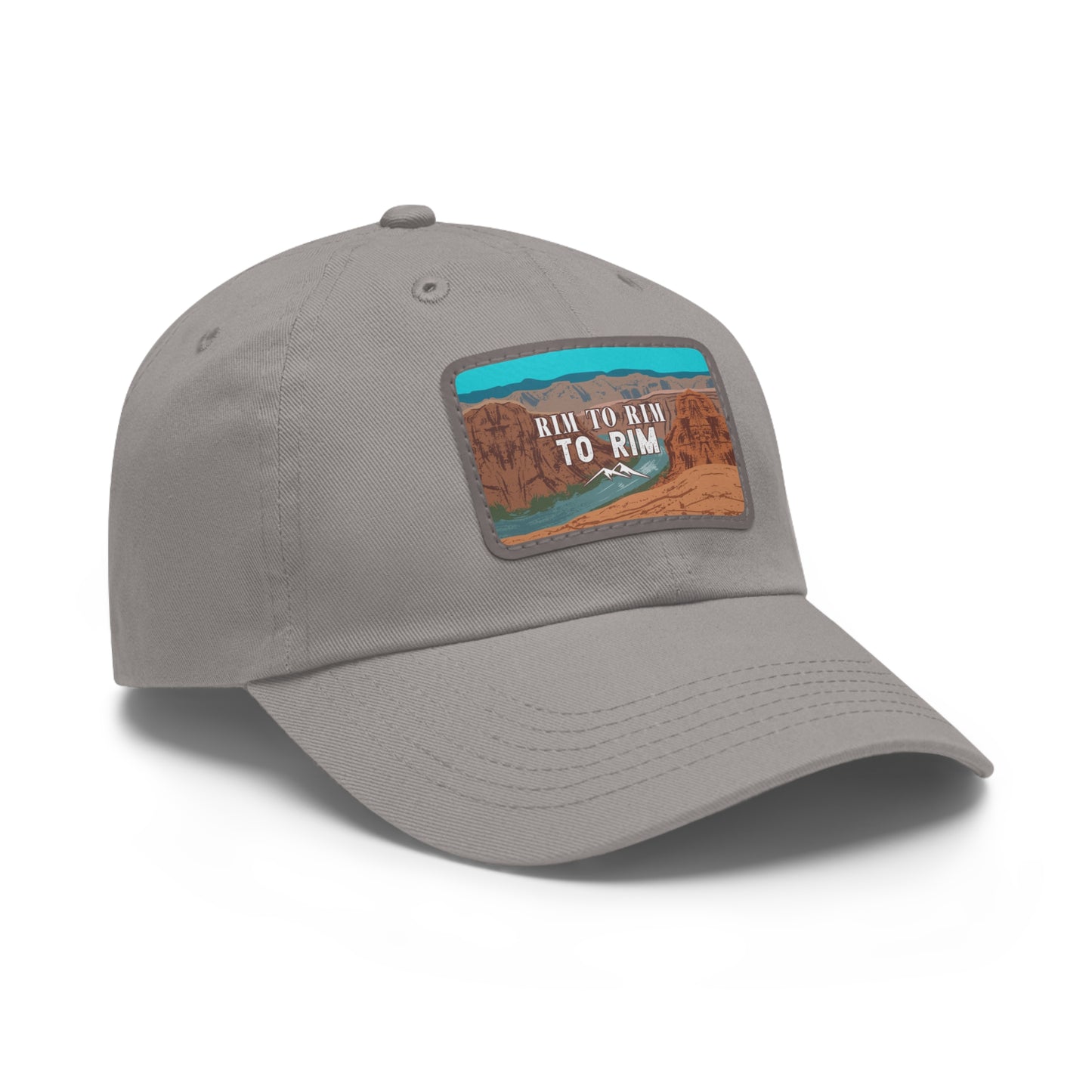 Rim To Rim To Rim Leather Patch Hat, R2R2RTravel Grand Canyon National Park Mountain Camping Hiking Mountain Hat - HATNP005