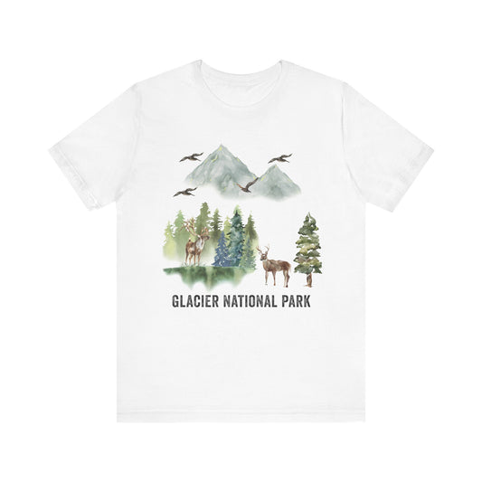 Glacier National Park Deer NPS Camping Mountain Hiking Shirt - NPT062ALL