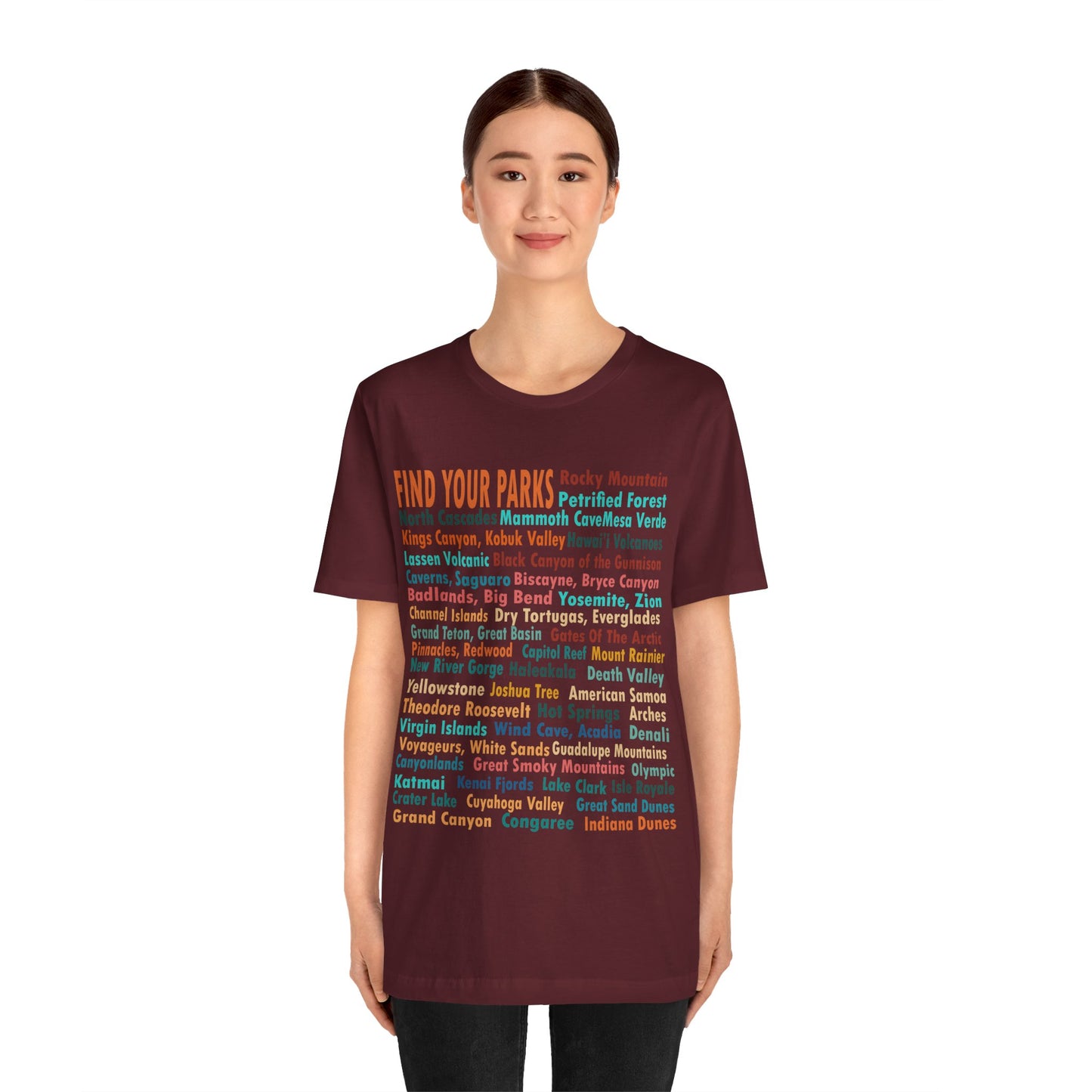 63 National Park Checklist Shirt, All 63 US National Park Name List Find Your Parks shirt - Np0138all