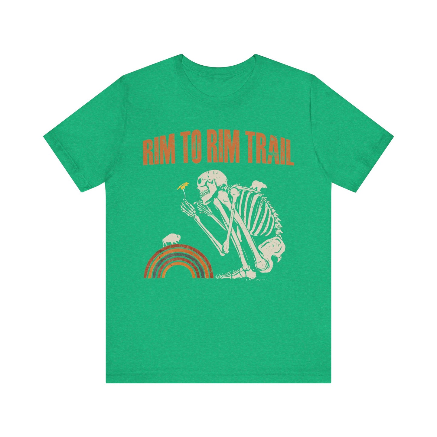 Rim To Rim Trail Shirt, Vintage Grand Canyon National Park Rim To Rim Trail Arizona Hiking Camping Bear Skeleton Shirt - NPT078ALL