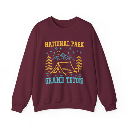 Grand Teton National Park Hiking Camping Hiking Sweatshirt - NPT149ALL