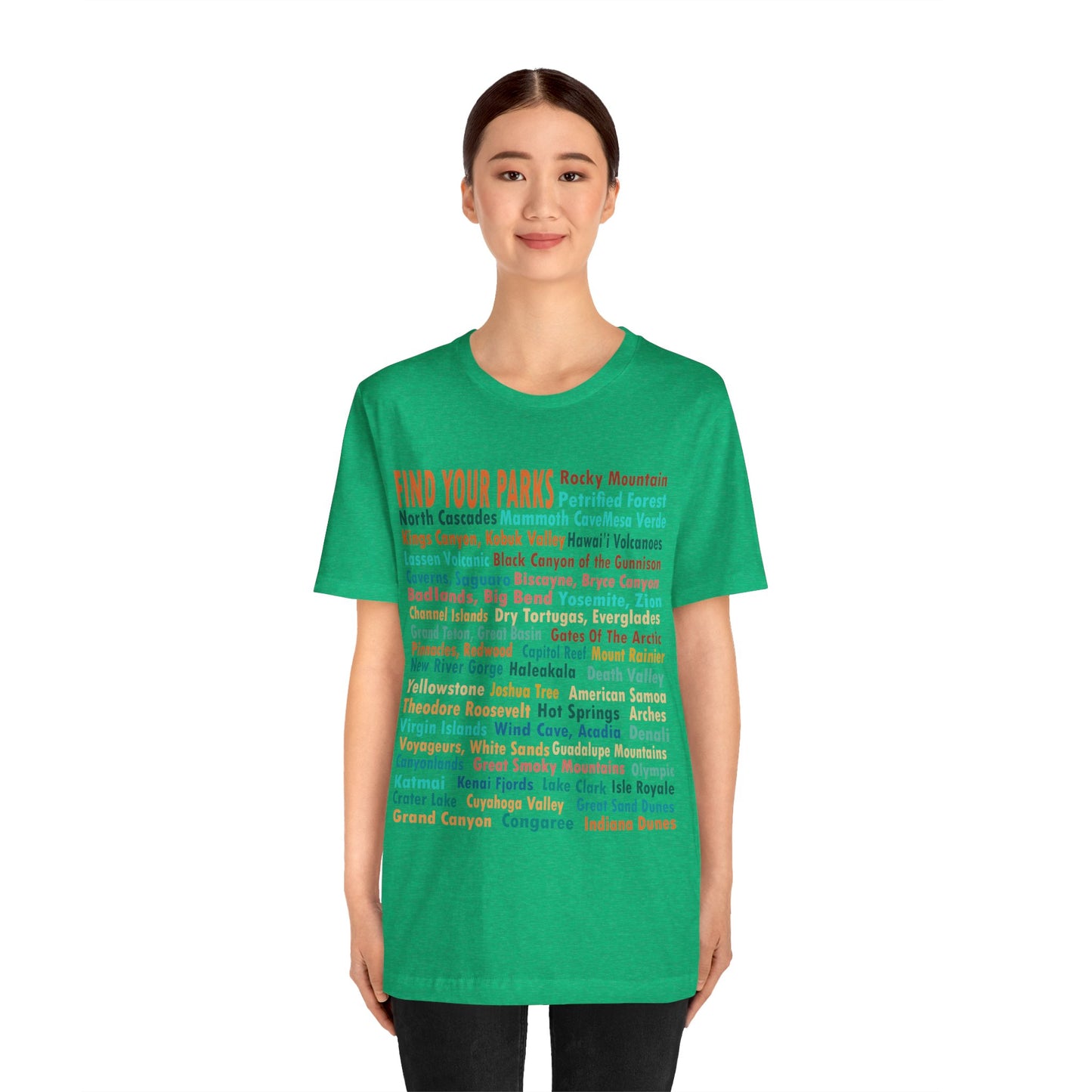 63 National Park Checklist Shirt, All 63 US National Park Name List Find Your Parks shirt - Np0138all