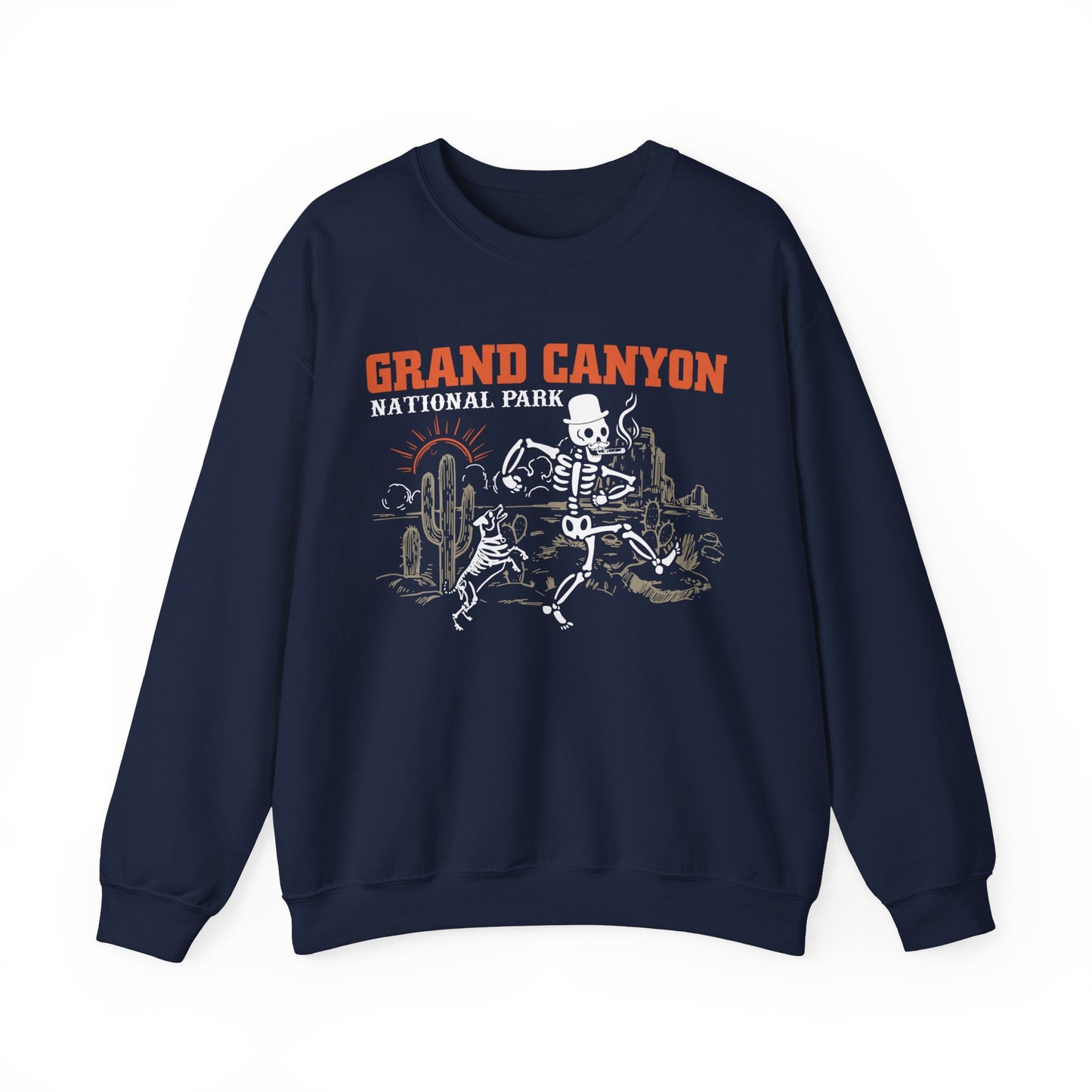 Grand Canyon National Park Skeleton Hiking Camping Adventure Mountains Sweatshirt - NPT071ALL