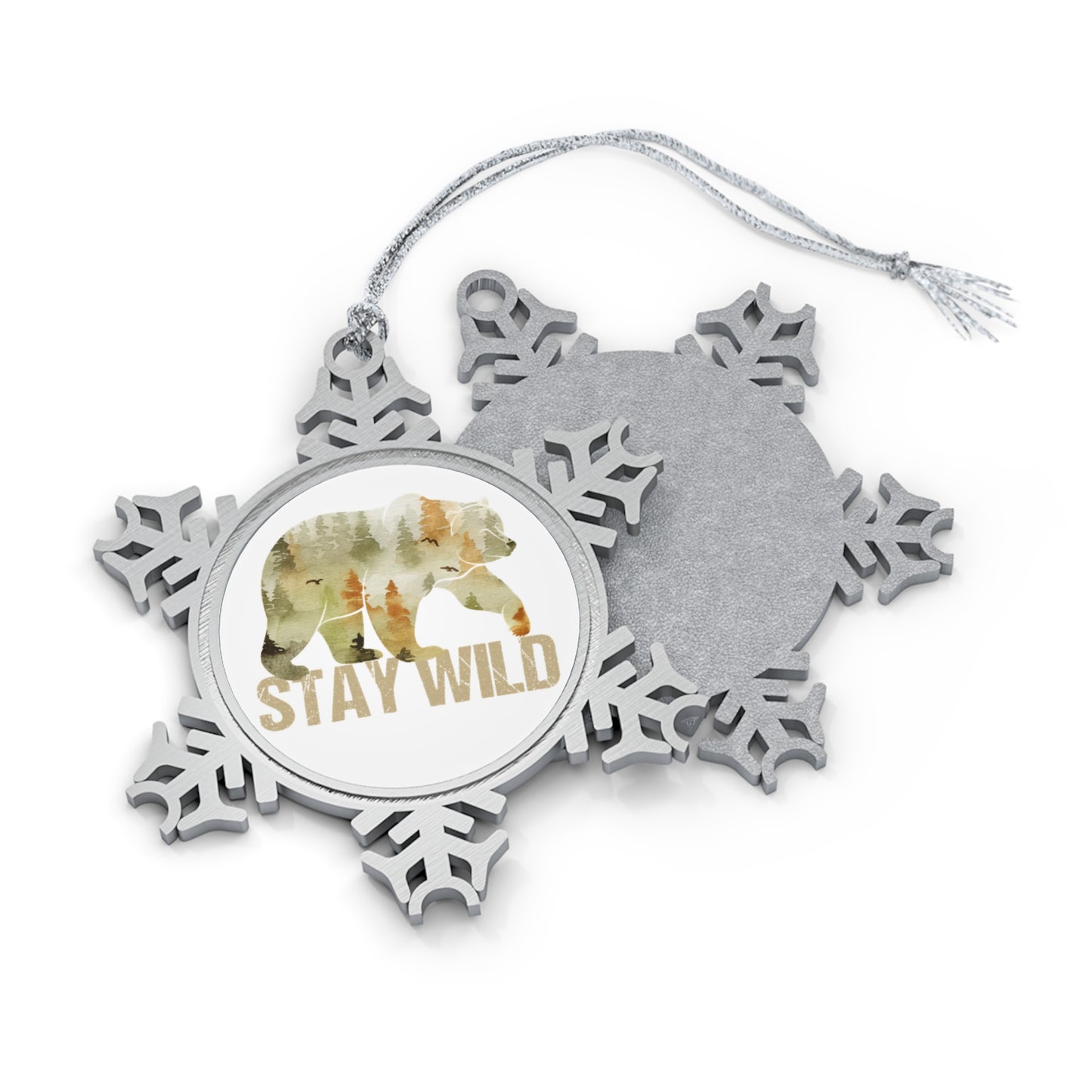 Stay Wild Camping Forest National Park Snowflake Ornament, Gifts for Nature Lovers, Christmas Gifts from Friends and Family