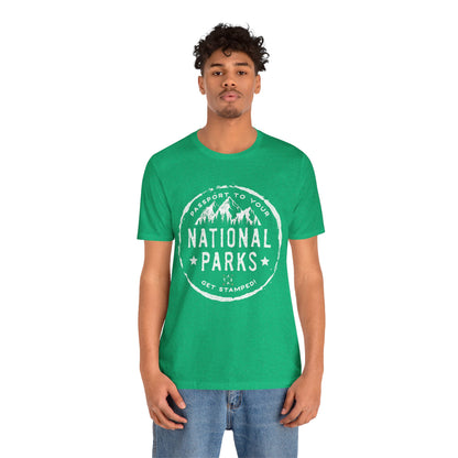 USA National Park Passport Stamp Camping Mountain shirt - NP040ALL