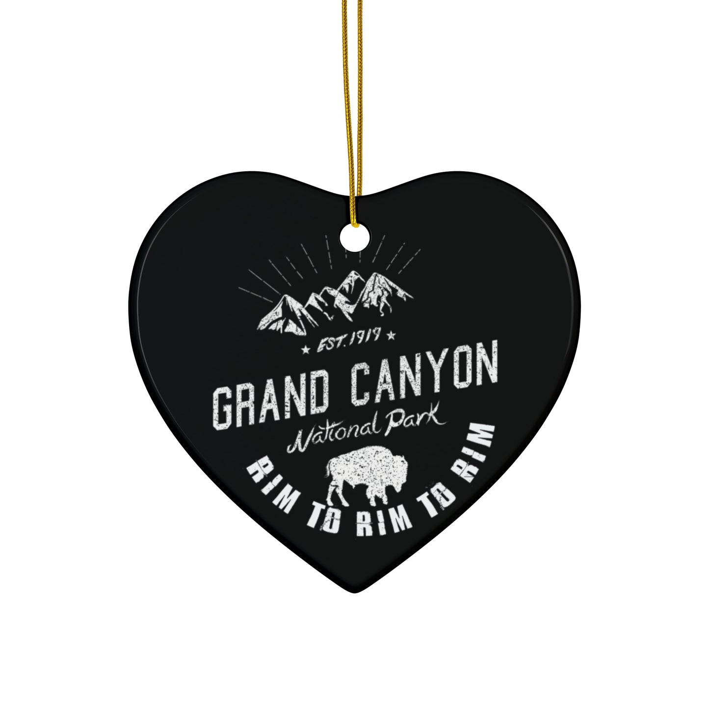 Rim To Rim To Rim Ornament, Grand Canyon National Park Hiking Ceramic Ornament - NP041ALL