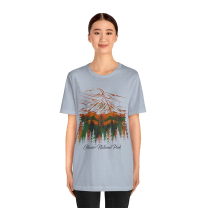 Glacier National Park Watercolor Hiking Camping Mountain Forest Pine tree Shirt - NPT179ALL