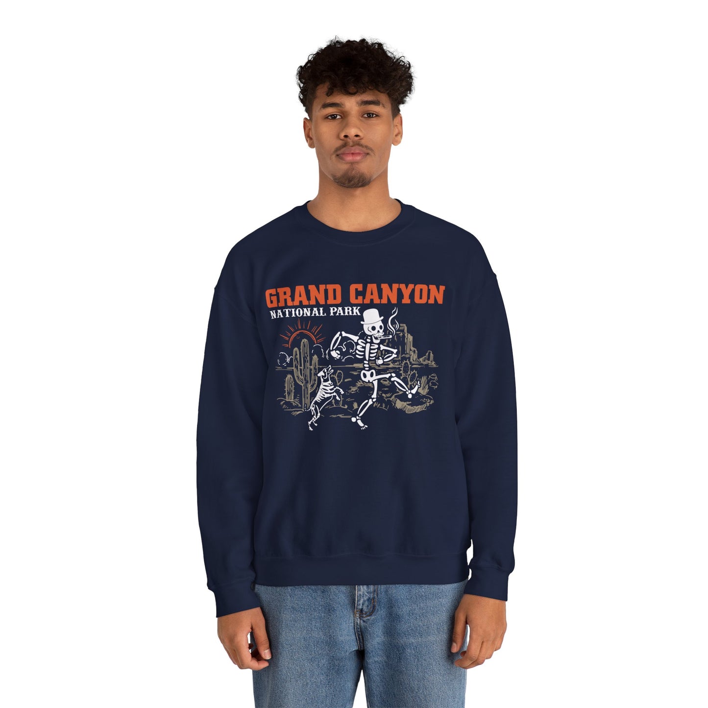 Grand Canyon National Park Skeleton Hiking Camping Adventure Mountains Sweatshirt - NPT071ALL